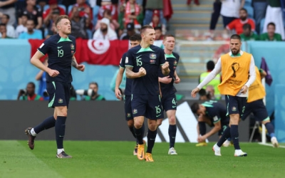Thắng nghẹt thở, ĐT Úc khiến Tunisia 'đặt một chân' ra khỏi World Cup 2022