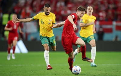 Trực tiếp Úc 0-0 Đan Mạch: Nhập cuộc chủ động