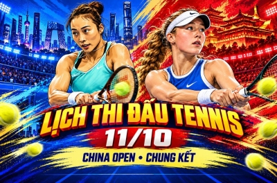 Lịch thi đấu tennis hôm nay 11/10: Chung kết WTA Bắc Kinh, vòng 3 ATP Thượng Hải