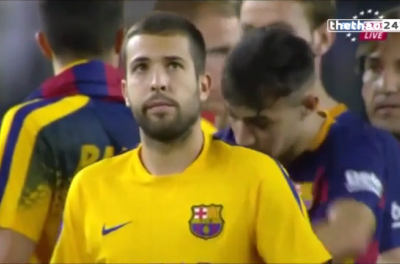 VIDEO: Vỡ mộng ăn 6, cầu thủ Barca buồn bã nhìn Bilbao ăn mừng chức vô địch