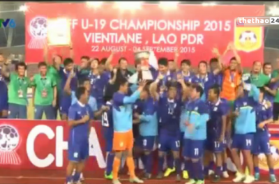 VIDEO: U19 Thái Lan ăn mừng chức vô địch Đông Nam Á lần thứ 4