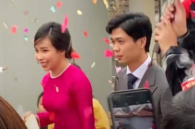 Công Phượng, Viên Minh hạnh phúc rạng ngời trong lễ cưới