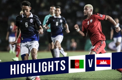 Highlights: Afghanistan 2-1 Campuchia (Vòng loại Asian Cup)