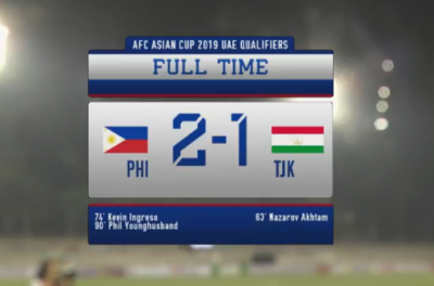 Highlights: Philippines 2-1 Tajikistan (Vòng loại Asian Cup)