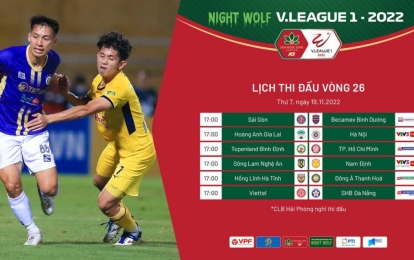 Vòng 26 V-League 2022: Xác định đội bóng rớt hạng