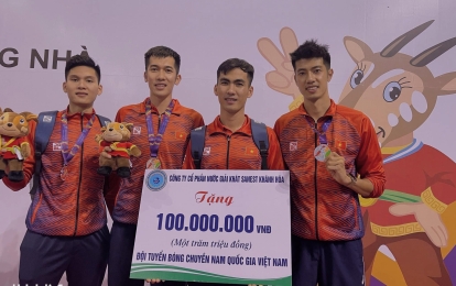 Hậu chung kết SEA Games, tuyển bóng chuyền nam Việt Nam tiếp tục nhận thưởng 'khủng'