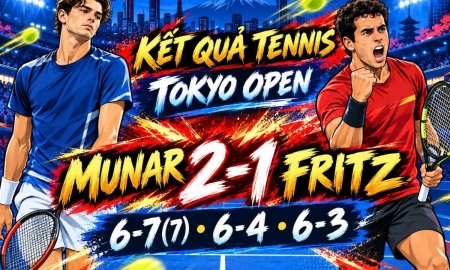 Kết quả Tennis hôm nay 1/10: Taylor Fritz dừng bước sớm tại Japan Open