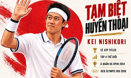 Kei Nishikori chính thức giải nghệ trên sân nhà, khép lại chương huy hoàng của biểu tượng tennis châu Á