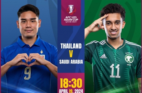 Trực tiếp U23 Thái Lan vs U23 Ả Rập Xê Út, 22h30 hôm nay 19/4