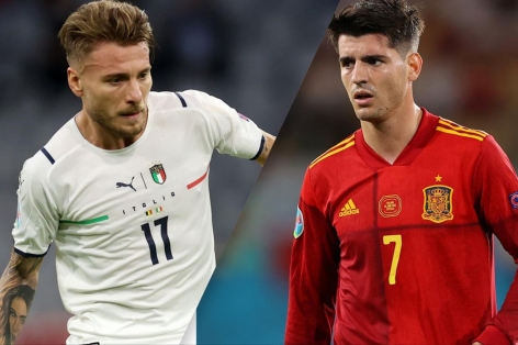 Lịch Euro 2021 hôm nay 06/07: Ý đại chiến Tây Ban Nha