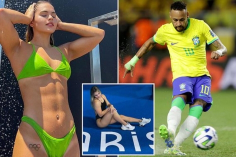 Neymar nhắn tin tán tỉnh 'tiên cá' bị đuổi khỏi làng Olympic