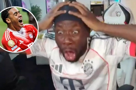 Phản ứng của Alphonso Davies trước chấn thương của Musiala