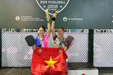 Bộ đôi Việt Nam vô địch Giải pickleball thiếu niên châu Á mở rộng 2025