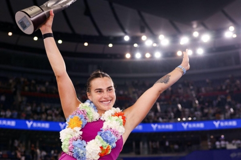 Sabalenka nhận giải thưởng danh giá của WTA