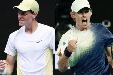 Trực tiếp tennis Jannik Sinner vs Alex De Minaur, 16h30 ngày 22/1