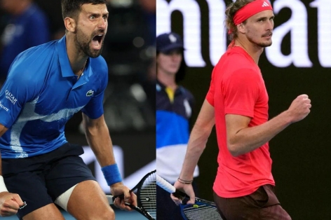 Trực tiếp tennis Novak Djokovic vs Alexander Zverev, 10h30 ngày 24/1