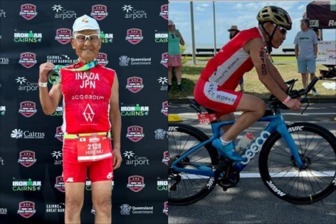 Cụ ông 92 tuổi lập kỳ tích tại giải ba môn phối hợp Ironman 70.3