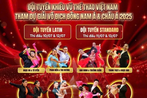 Hơn 3000 vận động viên dự Giải Khiêu vũ thể thao quốc tế Vietnam Dancesport Festival 2025