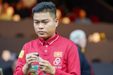 Nguyễn Trần Thanh Tự sớm dừng bước ở World Cup carom 3 băng 2024