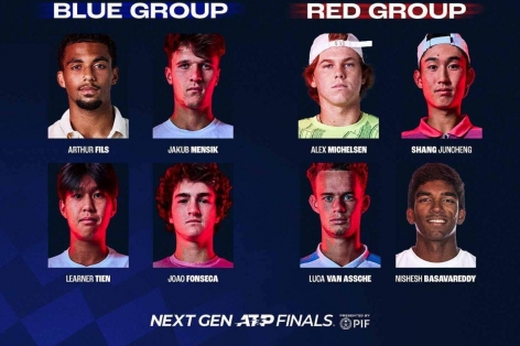 Xuất hiện bảng 'tử thần' ở giải tennis Next Gen ATP Finals 2024