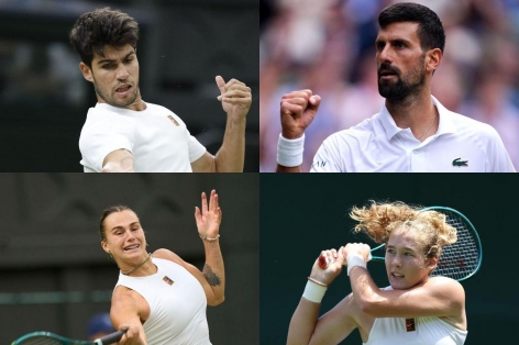 Xác định các tay vợt góp mặt ở tứ kết Wimbledon 2025