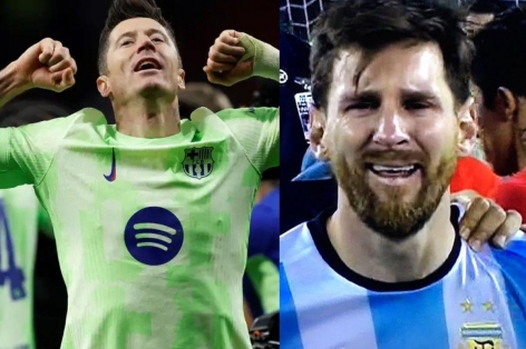 Thành tích của Messi bị Lewandowski san bằng!