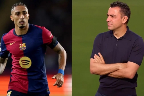 Raphinha bất ngờ chỉ trích HLV Xavi trước thềm tái đấu Inter Milan