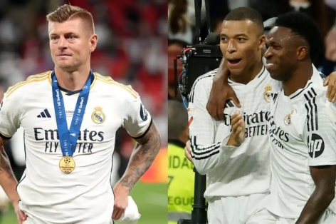 Mbappe và Vinicius Jr bất ngờ bị Toni Kroos 'nắn gân'