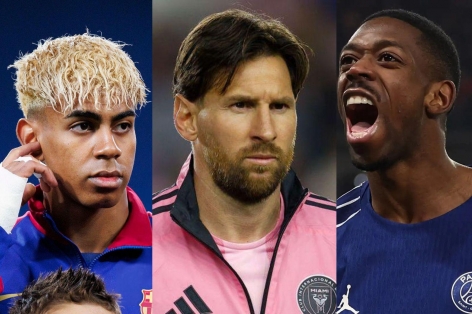 Cầu thủ xuất sắc nhất 2025: Dembele top 2, Messi góp mặt