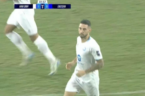 Trực tiếp Nam Định 9-0 Eastern AA: Liên tục ghi bàn