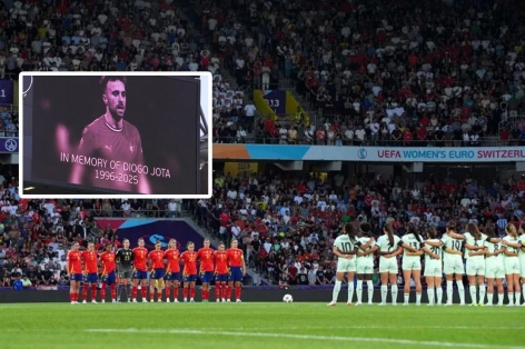 EURO lặng người: Mặc niệm Diogo Jota trước trận Bồ Đào Nha vs Tây Ban Nha