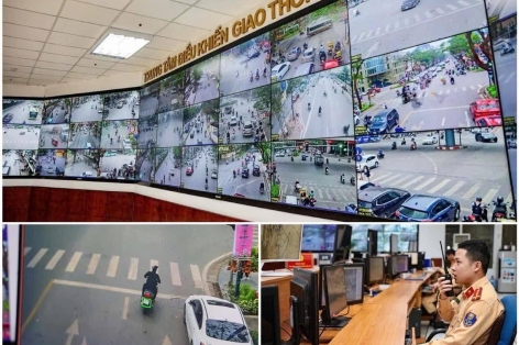 Hà Nội: CSGT dùng máy ảnh lưu động xử lý xe máy vi phạm giao thông