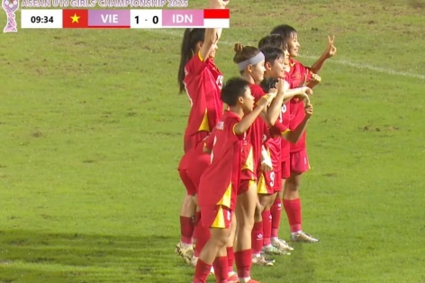 Trực tiếp U19 Việt Nam 1-0 Indonesia: Siêu phẩm đá phạt