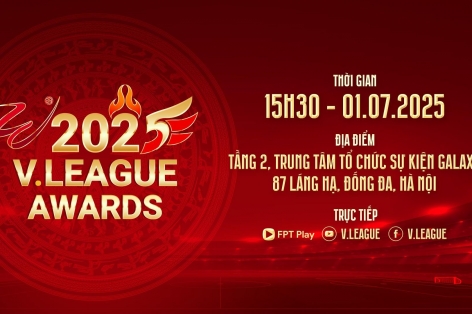 Trực tiếp Lễ trao giải V.League Awards 2025