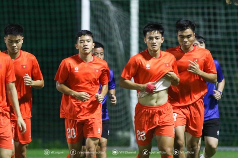 Cận cảnh buổi tập của U23 Việt Nam sau sự cố ở Indonesia