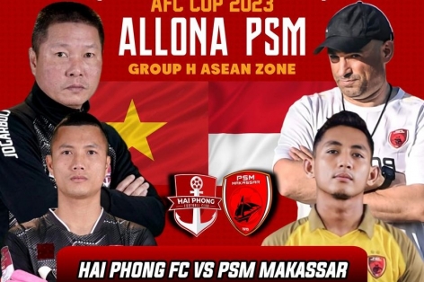 Trực tiếp Hải Phòng 1-0 PSM Makassar: Trọng Đại bỏ lỡ