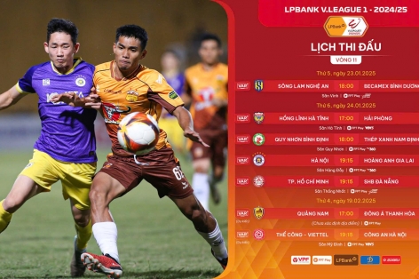 Vòng 11 V-League 2024/25: Kịch tính cuộc đua top đầu