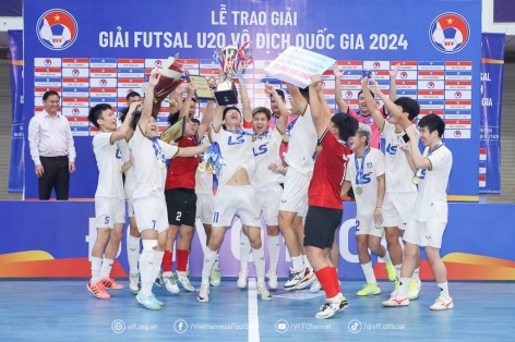 Thái Sơn Bắc vô địch U20 futsal quốc gia lần đầu tiên