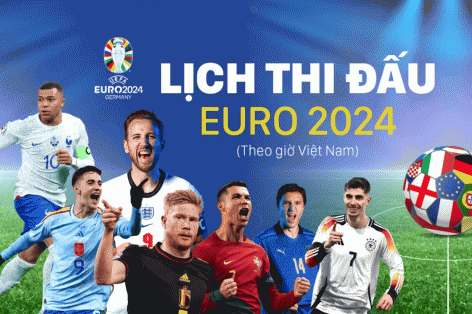 Lịch thi đấu Euro 2024 theo giờ Việt Nam