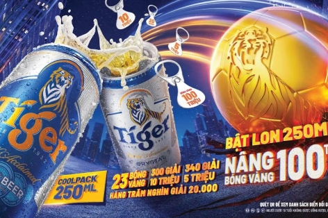 Tiger Beer khuấy động mùa bóng đá cuồng nhiệt với cơ hội trúng bóng vàng 100 triệu