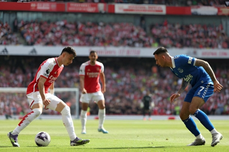 Trực tiếp Arsenal 1-1 Everton: Giờ nghỉ giải lao