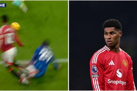 Tranh cãi trọng tài từ chối thổi phạt tình huống Rashford bị 'đốn giò'