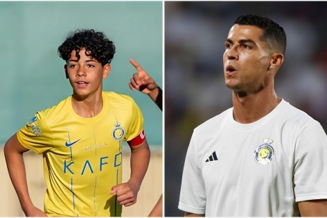 Con trai Ronaldo chói sáng giúp bố 'rửa hận'