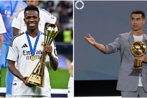 Vinicius khôn khéo đáp trả lời khen của Ronaldo