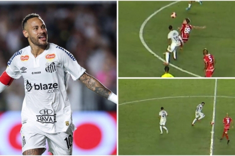 Neymar 'nhảy múa' với bóng, Santos thắng giòn giã