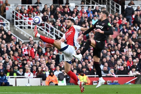 Trực tiếp Arsenal 0-0 West Ham: Chủ nhà áp đảo