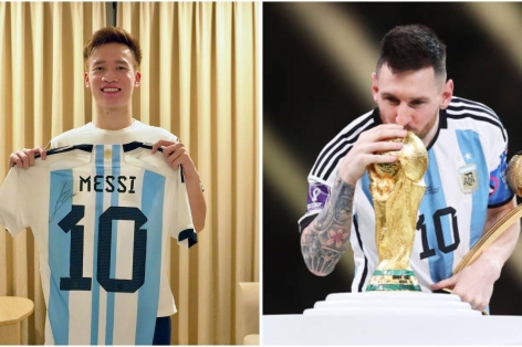 Hụt Quả bóng vàng, Hoàng Đức bất ngờ 'thả thính' Messi