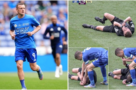 Jamie Vardy vừa đá bóng, vừa làm trọng tài