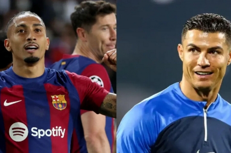 Raphinha cân bằng kỷ lục vĩ đại của Ronaldo tại Champions League
