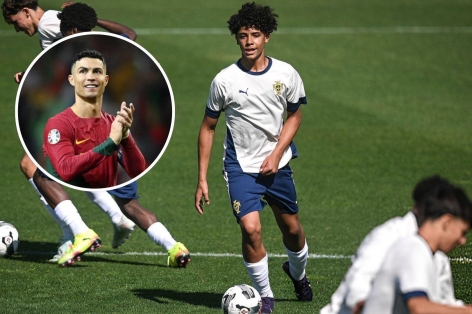 Con trai Ronaldo ra mắt ấn tượng trên tuyển Bồ Đào Nha